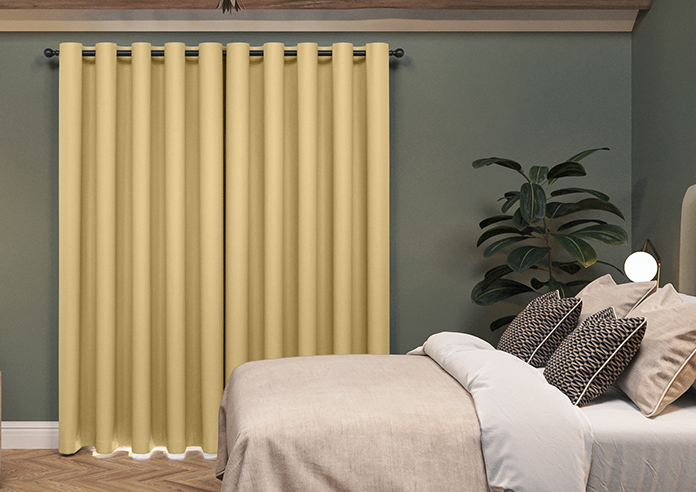 Akoya Faux Silk, Lustre Old Gold - Made to Measure Curtains - Image 7